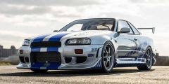 Kyosho 1:12 Resin Nissan GT-R 2001 Fast and Furious Silver/Blue Stripes