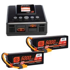 Spektrum Smart Powerstage 4S Surface Bundle: (2) G2 5000mAh 2S LiPo