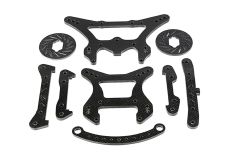 Rovan Shock Tower, Brace and Brake Disc Kit - Carbon