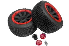 Madmax 1/8 Speed Buster Wheel & Adapter Rear Pair - Red