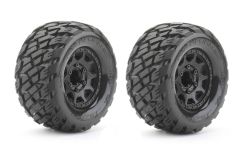 Jetko EX Tyre MT Rockform Black Wheel 2.8 Hex 12,14,17mm (2pcs)