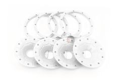 Enclosed beadlock set White (4pc)