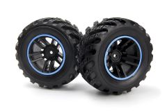 BlackZon Spryte Wheels/Tires Assembled (Black/Blue)