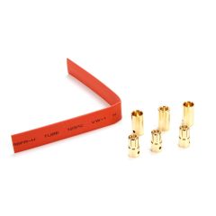E-flite Gold Bullet Connector Set, 6.5mm (3)