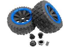 Madmax 1/8 Cross Bond Wheel & Adapter Rear Pair - Blue