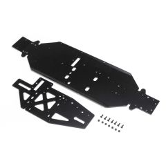 Losi Main Chassis with Brace Plate, 4mm, For DBXL 2.0