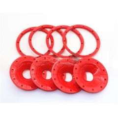 Enclosed beadlock set Red (4pc)