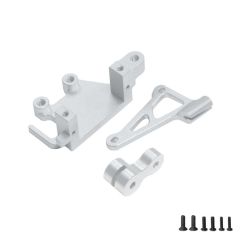 HDT CNC Alloy Servo Mount Base Silver: Promoto-MX