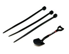 HDT 1/18 Scale Metal Shovel Decoration for RC Crawler 38mm Length