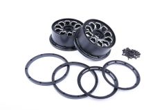Rovan Black Aluminium Rims/Wheels for LT