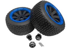 Madmax 1/8 Speed Buster Wheel & Adapter Rear Pair - Blue