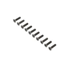 Losi Flat Head Screws, Stl, BO, M4x16mm (10)