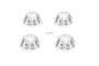 Alloy Enclosed Hub Nut Silver