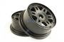 KM 6 Spoke Pioneer Front Rims - Pair - Black
