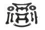 Rovan Shock Tower, Brace and Brake Disc Kit - Carbon