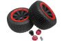 Madmax 1/8 Speed Buster Wheel & Adapter Rear Pair - Red