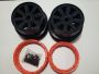 MadMax 8 Spoke Black Rims & Orange Beadlocks