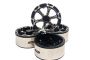 Atop Rc 1.9 Alloy 6 Spoke Beadlock Wheels Set Black