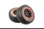 KM X2 Wheel Complete - Red beadlocks - Pair