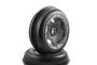 Sand Buster Buggy Wheels Black Star Rims Grey Beadlock Front Pair
