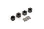 Traxxas Wheel hubs, 7mm hex (4)/ axle pins (8)