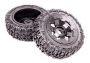 Excavator Truck Wheels Black Rims Rear Pair