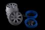 MadMax 8 Spoke Grey Rims & Blue Beadlocks
