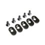 Losi Engine Mount Insert & Screws, BLK, 20T(5): 5ive-T 2.0