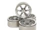 Atop Rc 1.9 Alloy 6 Spoke Beadlock Wheels Set Silver
