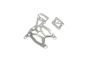 KM Alloy Rear Upper & Brake Plate - Silver