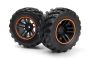 BlackZon Spryte Wheels/Tires Assembled (Black/Orange)
