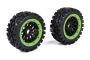 Rovan All Terrain Buggy Wheels On Webline Front Pair Green