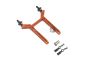 MadMax Orange TRX4 Rear Body Mount/Posts + R-Clips