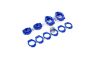 Baja Buggy Rear Plastic Hub Bearing Carrier Set Blue