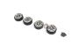 HDT Silver CNC Beadlock Wheels for TRX4M 31X13mm Brass Ring, Alu. F&R Covers