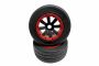 MadMax Belted Street Sweeper On-Road Wheel & Tyre Pair - Red