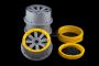 MadMax 8 Spoke Rims With Beadlocks Grey & Yellow