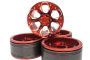 ATOP RC TRX4 1.9inch 6 Spoke Wheels w/Metal Hub Red