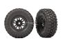 Traxxas Tyres & wheels, assembled (black 1.0in wheels, Canyon Trail 2.2x1.0in Tyres) (2)