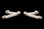 Baja Buggy Plastic Front Hub/Steering Arms - White