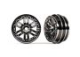 Traxxas Wheels, 1.0in (black chrome) (2)