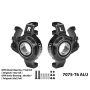 GPM 7075 Alloy Steering Knuckle (L/ Bearings) For YK7081 TB8 / YK8081 DF8 Black