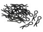 HPI 75106 - BODY CLIPS (6MM/BLACK/20PCS)