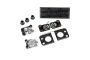 Traxxas TRX4 Grille, Land Rover Defender/ grille mount (3)/ headlight housing (2)/ lens (2)/ headlight mount (2)