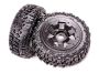 Excavator Truck Wheels Black Rims Front Pair