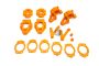 Baja Buggy Front & Rear Hub Bearing Carrier Set - Orange