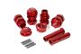 ATOP Baja Alloy Axle Extenders & Nuts - Red