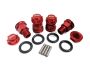 ATOP Rc Alloy Axle Extender Red