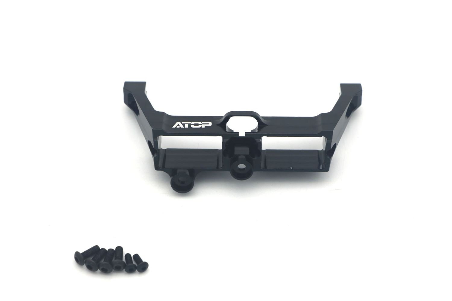 All Racing Traxxas TRX4 Alloy Front & Rear Diff Lock Servo Brace - Black