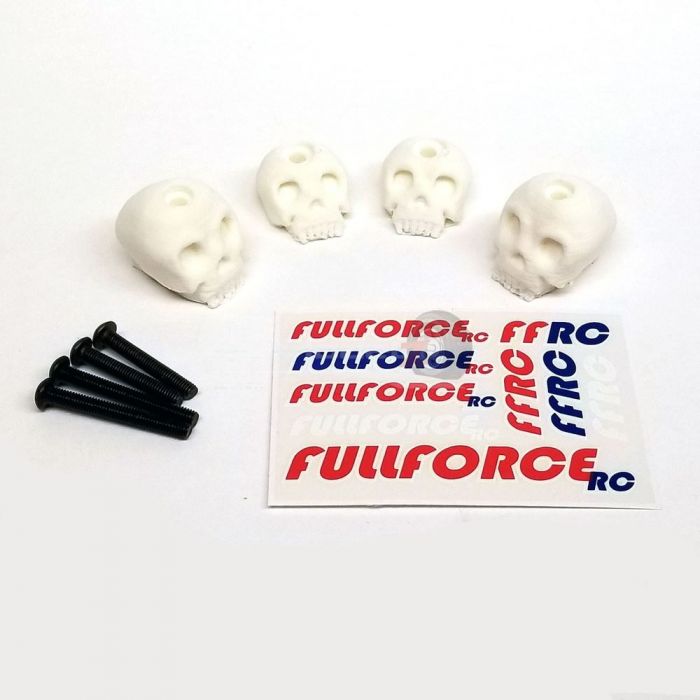FullForce RC TRAXXAS X-MAXX 3D Printed Body Washers Skull White